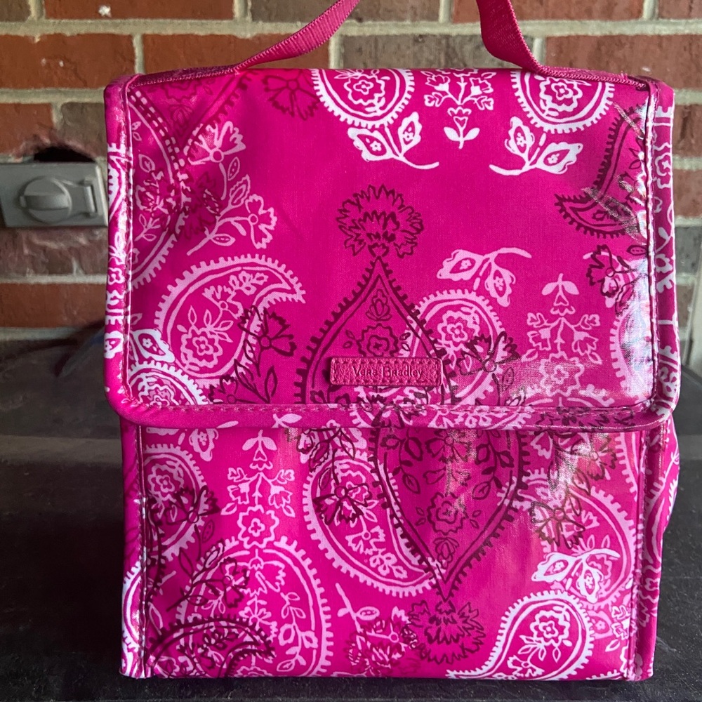 Vera Bradley Insulated Lunch Box Paisley Pink